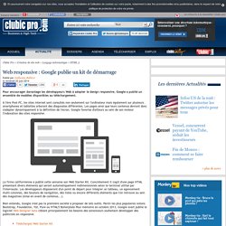 Web responsive : Google publie un kit de démarrage