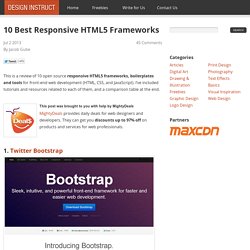 10 Best Responsive HTML5 Frameworks and Tools