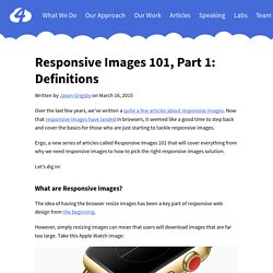 Responsive Images 101, Part 1: Definitions