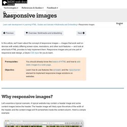 Responsive images - Learn web development