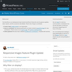 Responsive Images Feature Plugin Update