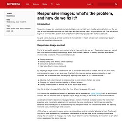 Responsive images: what's the problem, and how do we fix it?