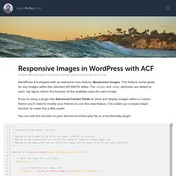 Responsive Images in WordPress with ACF