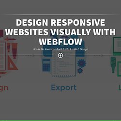 Design Responsive Websites Visually with Webflow