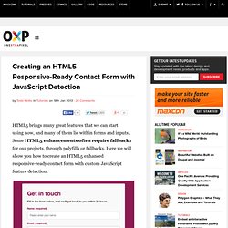 Creating an HTML5 Responsive-Ready Contact Form with JavaScript Detection