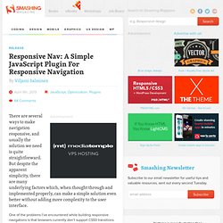 Responsive Nav: A Simple JavaScript Plugin For Responsive Navigation