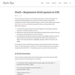 Fluid and Responsive Grid Layouts
