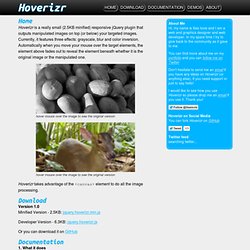 Hoverizr - A responsive jQuery Image manipulation and overlay plugin