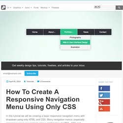How To Create A Responsive Navigation Menu Using Only CSS — Medialoot