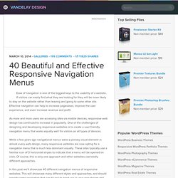 50+ Gorgeous Navigation Menus