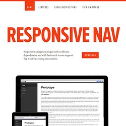 Responsive Nav — Responsive Navigation Plugin
