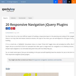 24 CSS (in some cases with jQuery) Navigation and Menu Tutorials