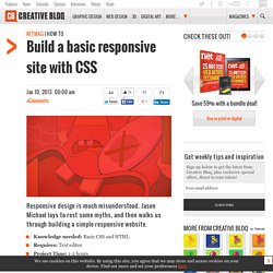 Build a basic responsive site with CSS