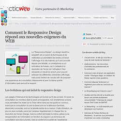 Comment le responsive design répond aux nouvelles exigences du WEB