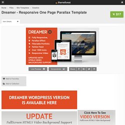 Dreamer - Responsive One Page Parallax Template