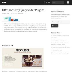 8 Responsive jQuery Slider Plugins