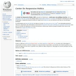 Center for Responsive Politics