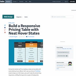 Build a Responsive Pricing Table with Neat Hover States