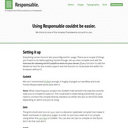 A Responsive HTML CSS LESS SCSS Framework