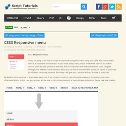CSS3 Responsive menu