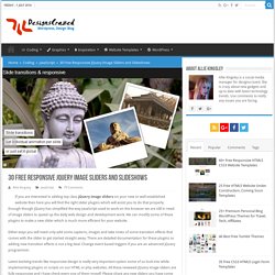30 Free Responsive jQuery Image Sliders and Slideshows
