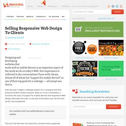 Selling Responsive Web Design To Clients