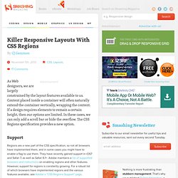 Killer Responsive Layouts With CSS Regions