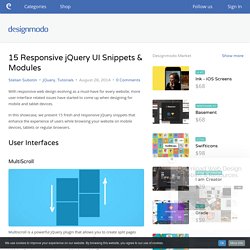 15 Responsive jQuery UI Snippets & Modules