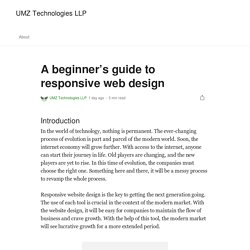 A beginner’s guide to responsive web design
