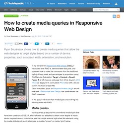 How to create media queries in Responsive Web Design