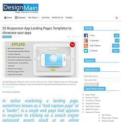 25 Responsive App Landing Pages Templates to showcase your apps