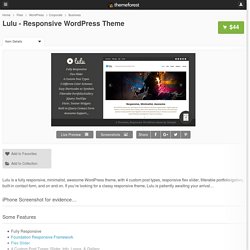 Lulu - Responsive WordPress Theme