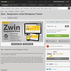 Zwin - Responsive vCard Wordpress Theme