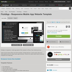 FluidApp - Responsive Mobile App Website Template