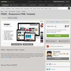 PRIDE - Responsive HTML Template