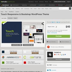 Touch Responsive & Bootstrap WordPress Theme