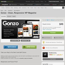 Gonzo - Clean, Responsive WP Magazine