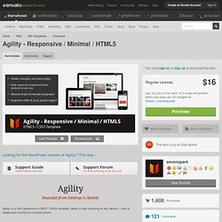 Agility - Responsive / Minimal / HTML5