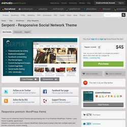Serpent - Responsive Social Network Theme