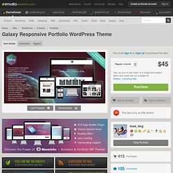 Galaxy Responsive Portfolio Wordpress Theme