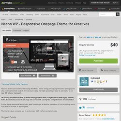 Necon WP - Responsive Onepage theme for creatives