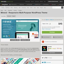 Mineral - Responsive Multi-Purpose WordPress Theme
