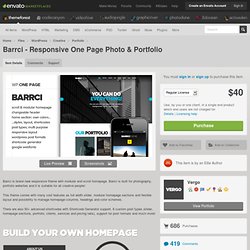 Barrci - Responsive One Page Photo & Portfolio