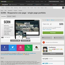 SCRN - Responsive single page portfolio