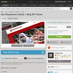 WordPress Aid: Charity + Blog Theme