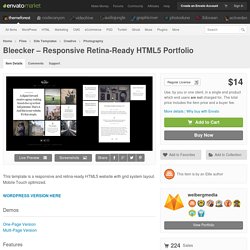 Bleecker – Responsive Retina-Ready HTML5 Portfolio