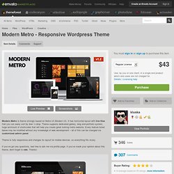 Modern Metro - Responsive Wordpress Theme