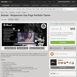 Alamak - Responsive One Page Portfolio Theme