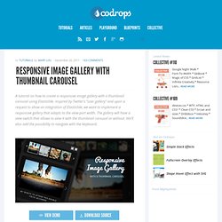 Responsive Image Gallery with Thumbnail Carousel