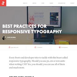 Best practices for responsive typography - Degordian Education hub